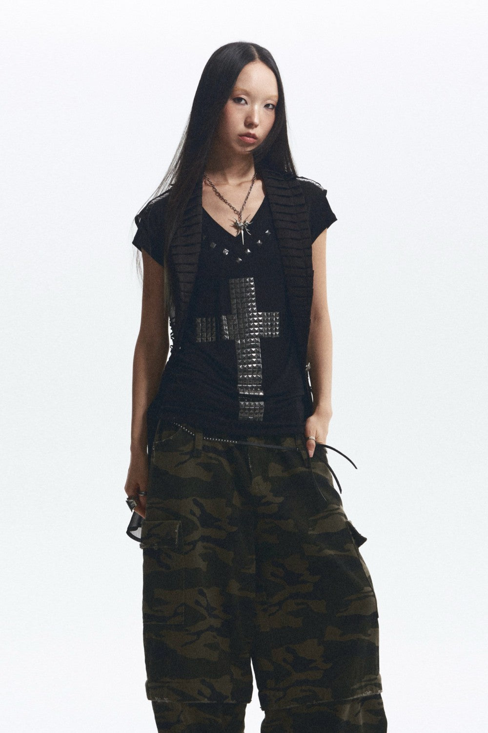 Studded Cross T-Shirt