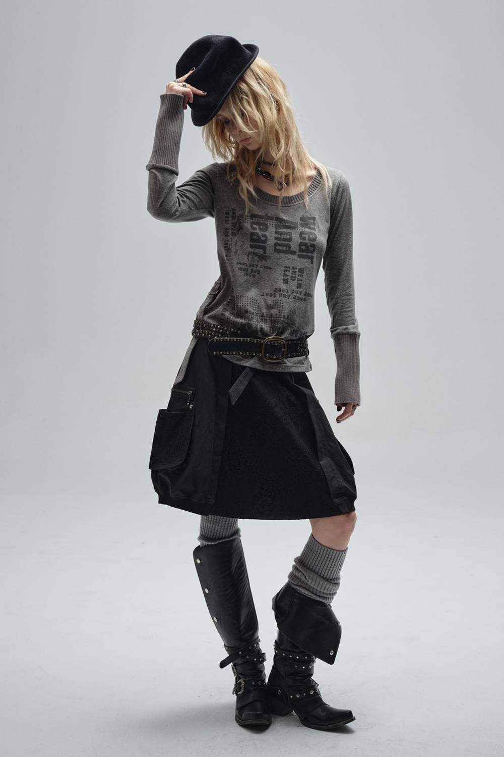 Printed Crew Neck Sweater