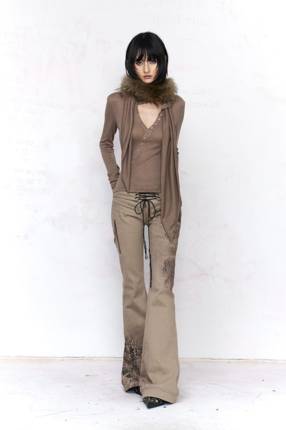 Milla Lace-Up Flare Pants