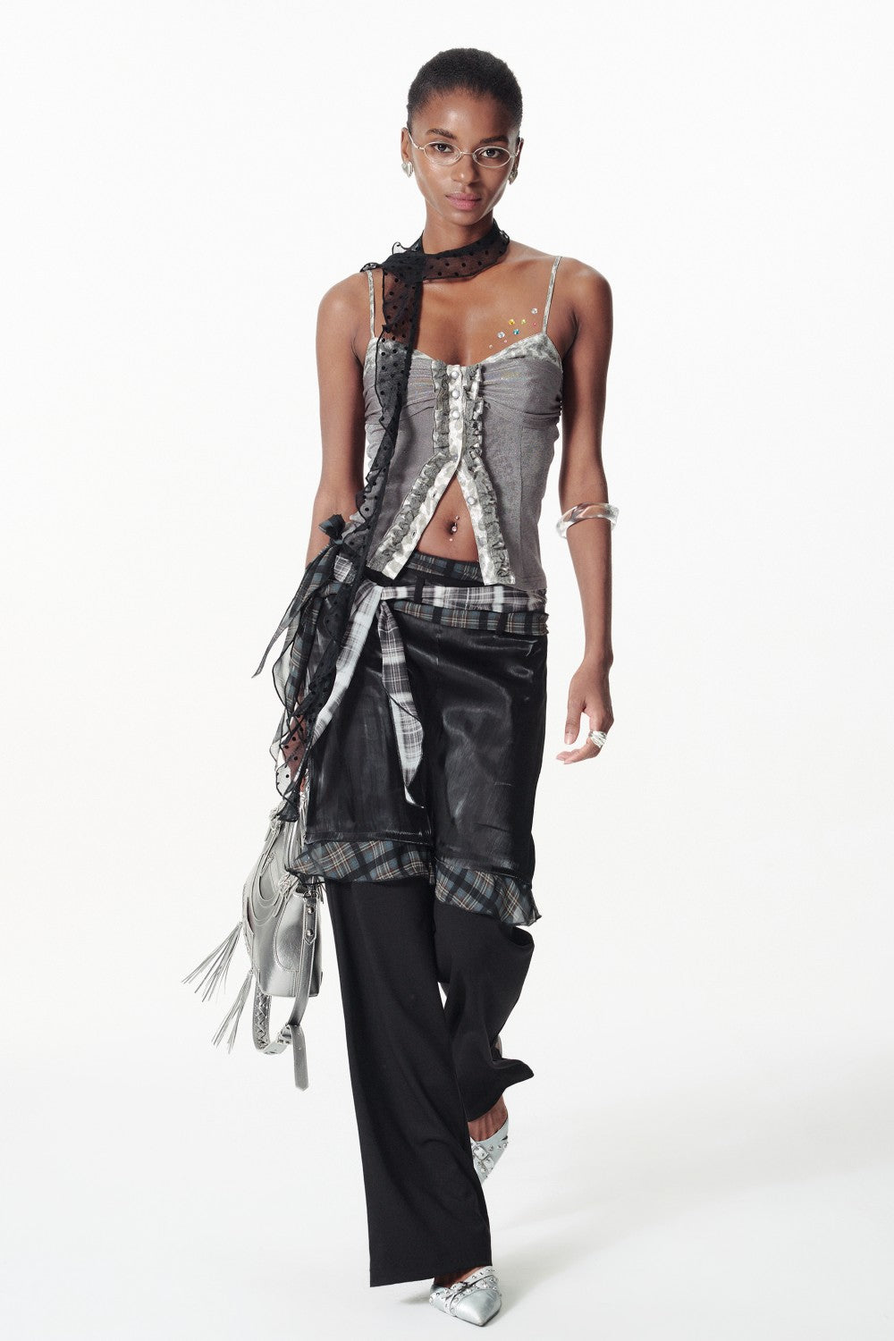 Button Corset Cami Top