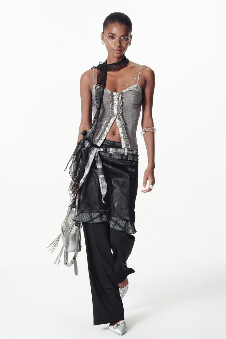 Button Corset Cami Top