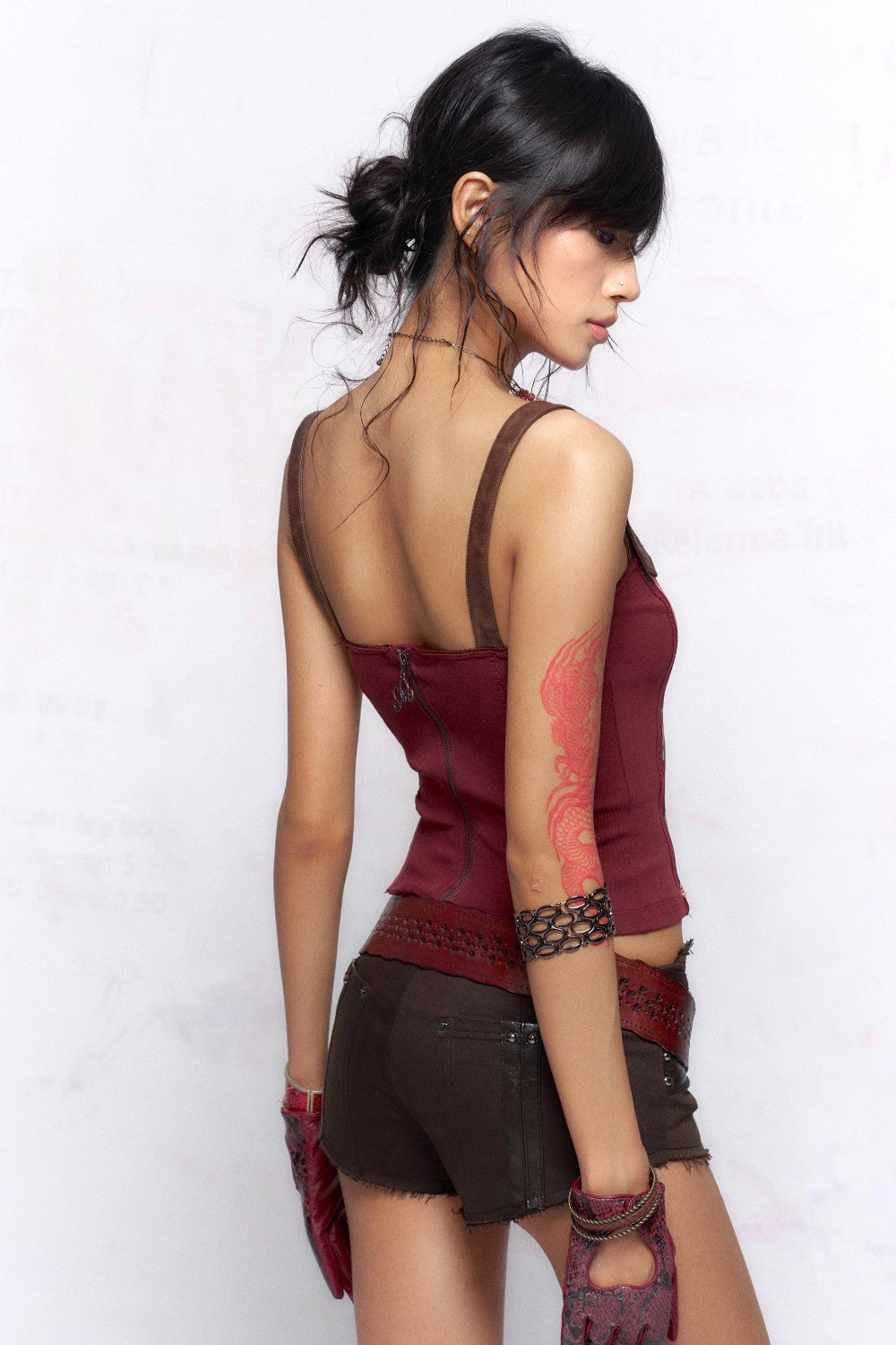 Floral Knit Corset Top