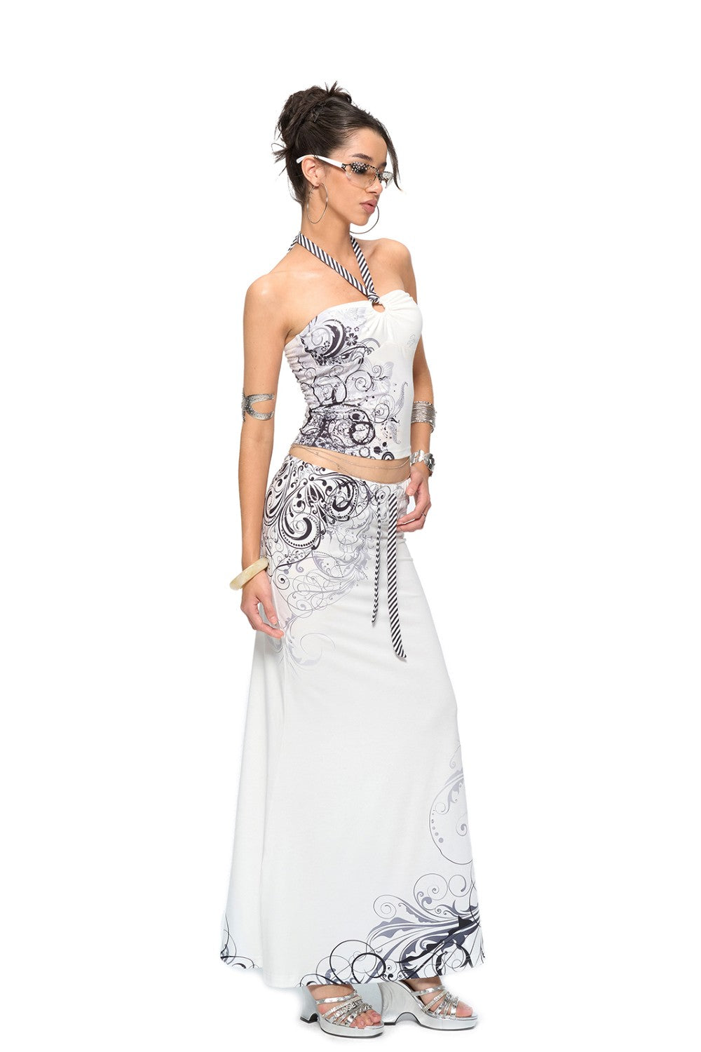 Selene Swirl Maxi Skirt