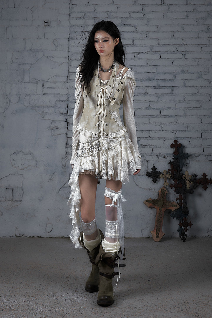 Leather Lace-Up Corset
