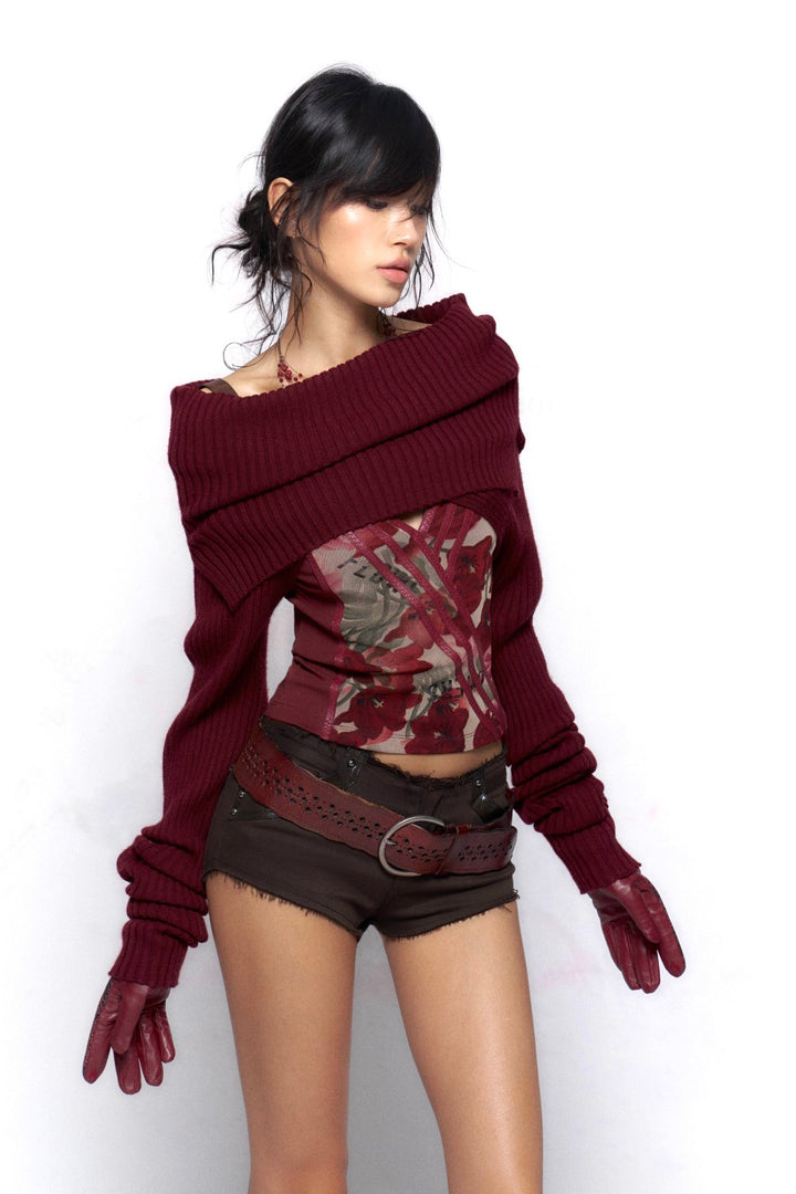 Floral Knit Corset Top