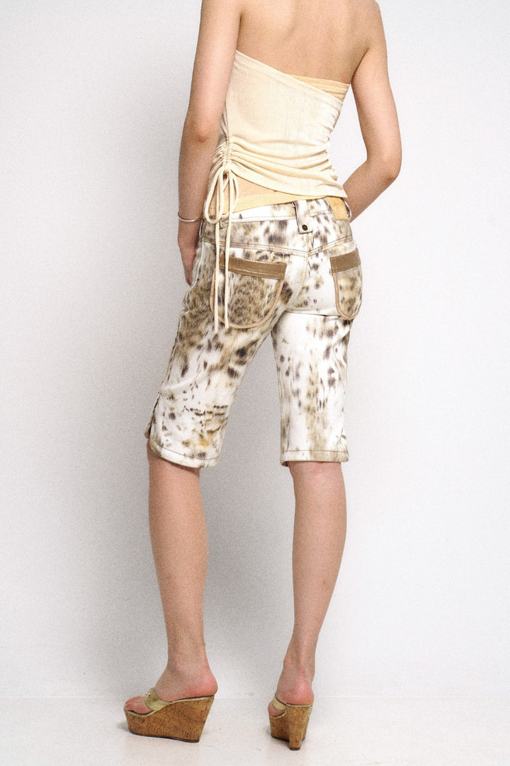 Leopard Wash Capri