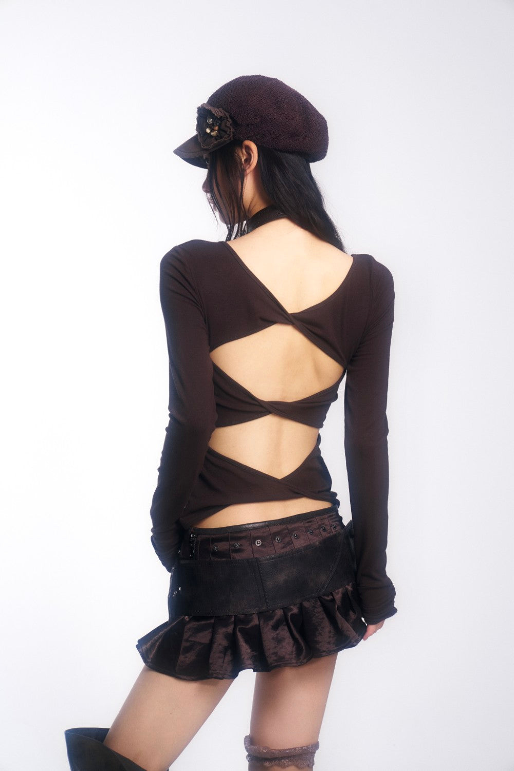 Selene Sequin Cutout Shirt