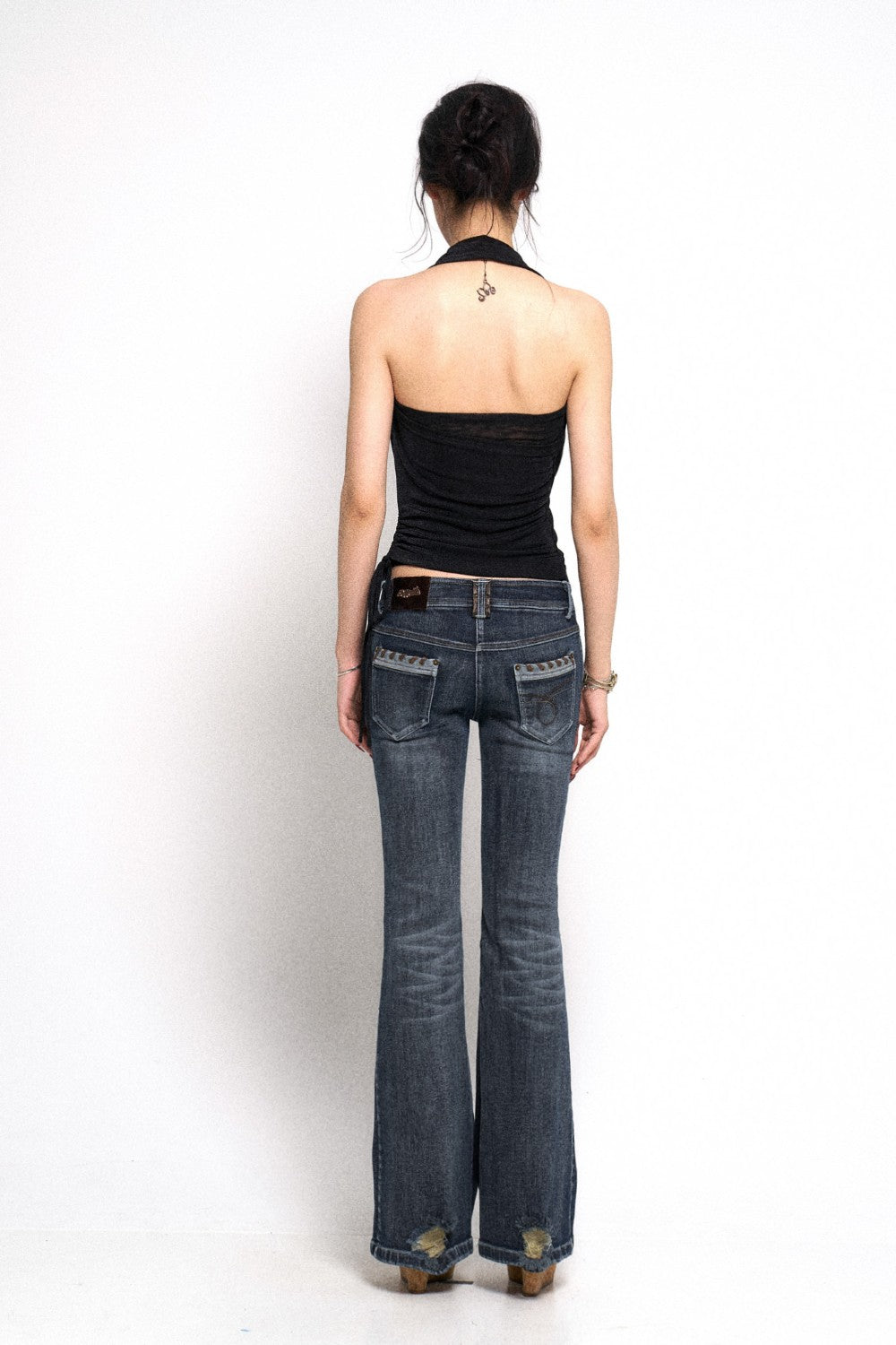 Ripped Retro Denim Jeans