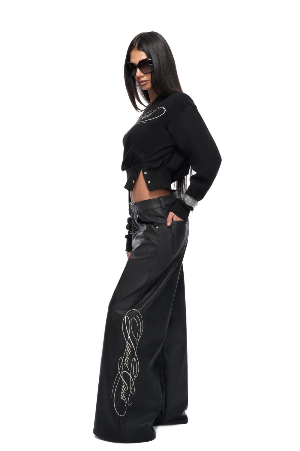 Silvercore Line Leather Pants