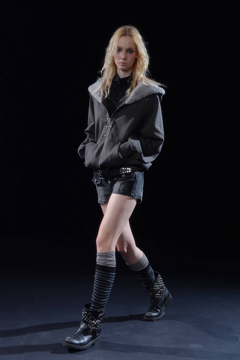 Relaxed Faux-Fur Hoodie