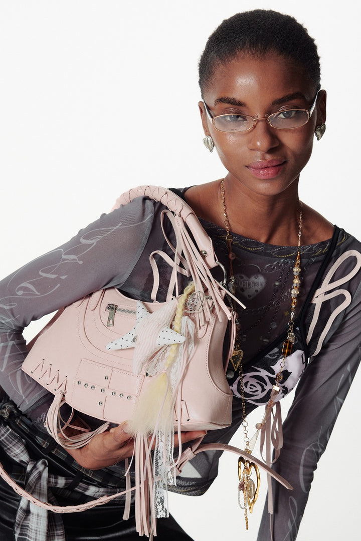 Retro Charm Handle Purse