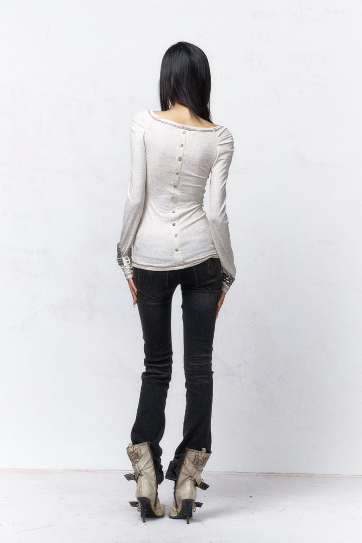 Retro Portrait Button Shirt