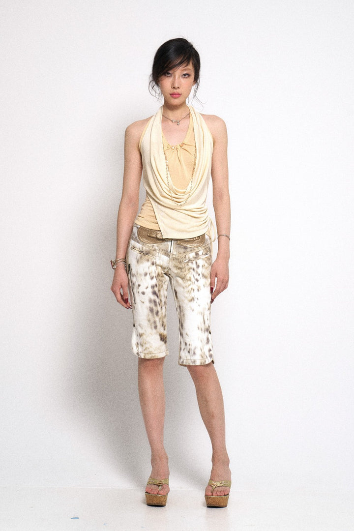 Pearl Chain Halter Top