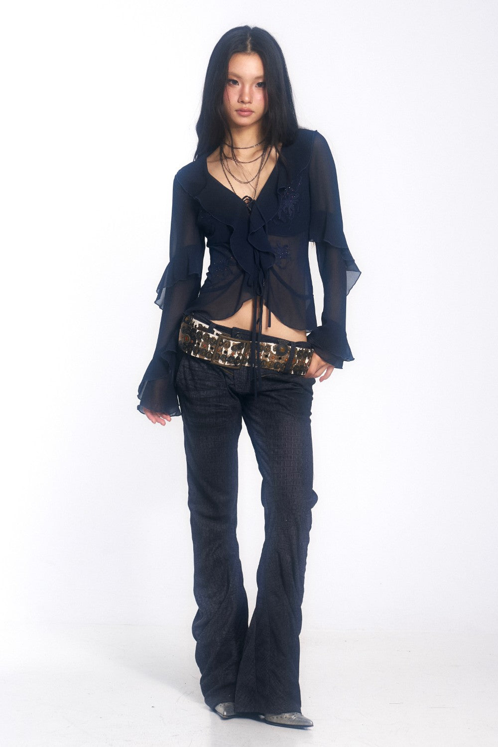 Blue Seraphine Floral Blouse