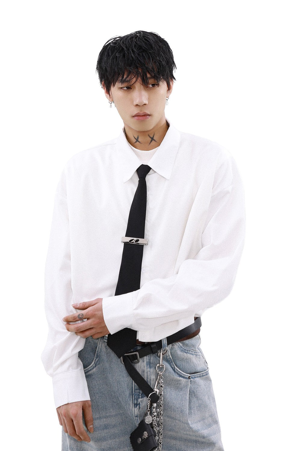 Oversized Classic Tie Shirt