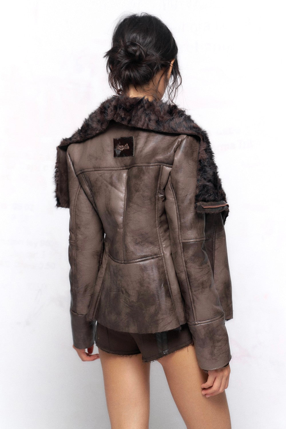 Vintage Brown Shearling Coat