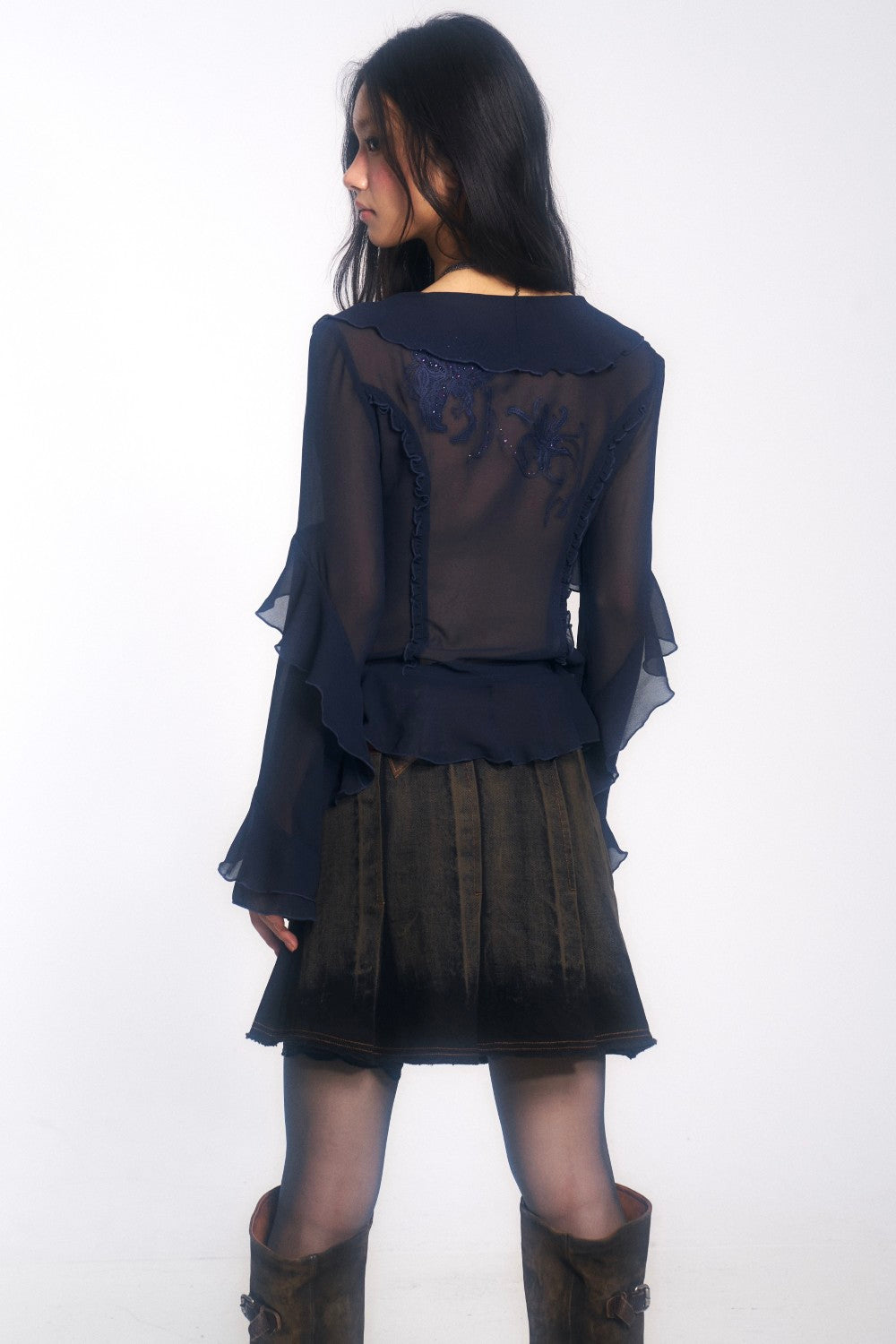 Blue Seraphine Floral Blouse