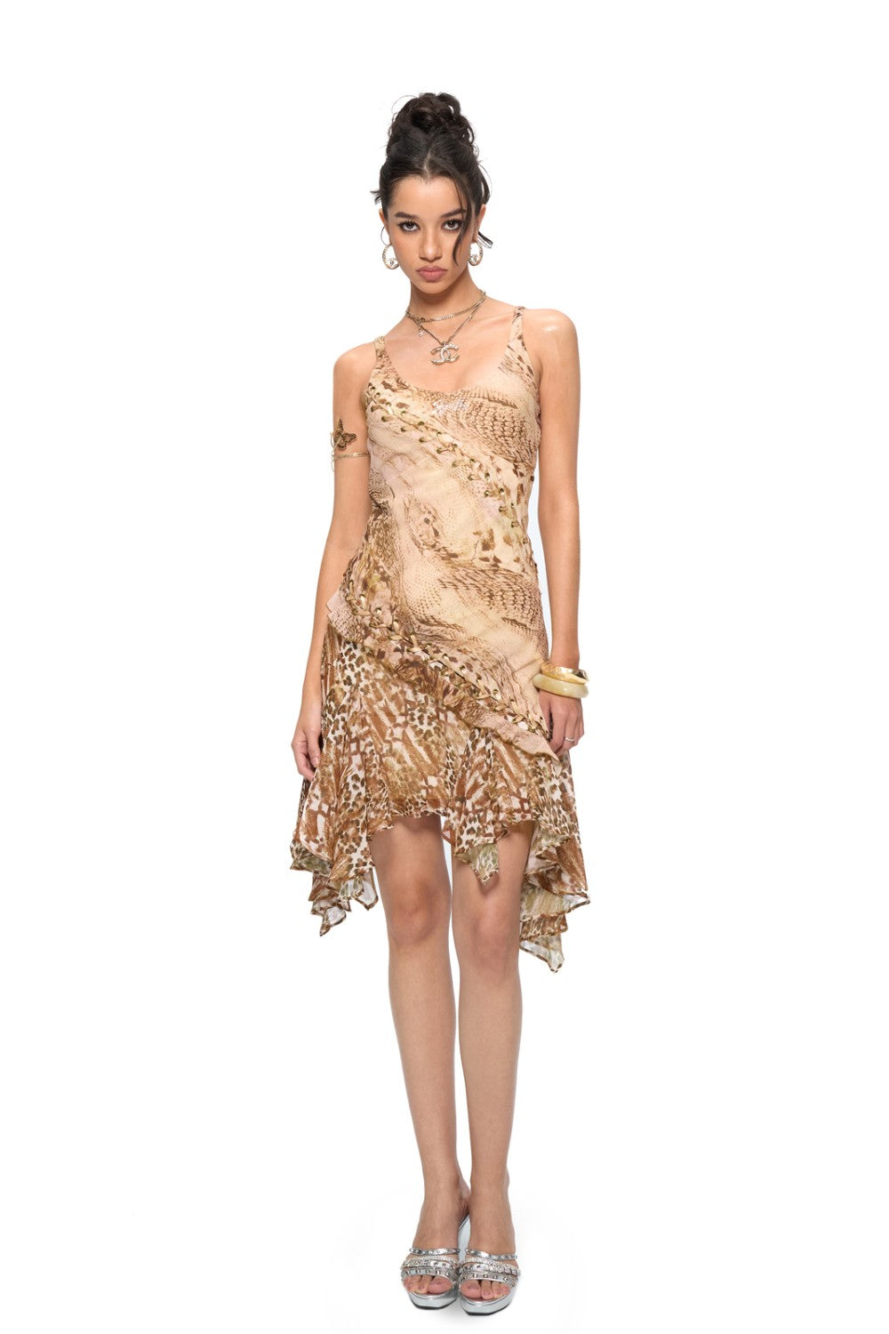 Calla Ruffle Chiffon Dress