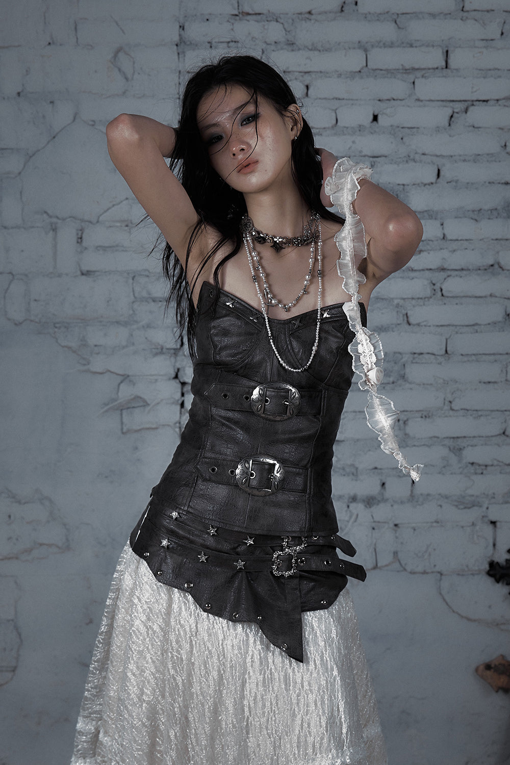 Buckled Leather Corset