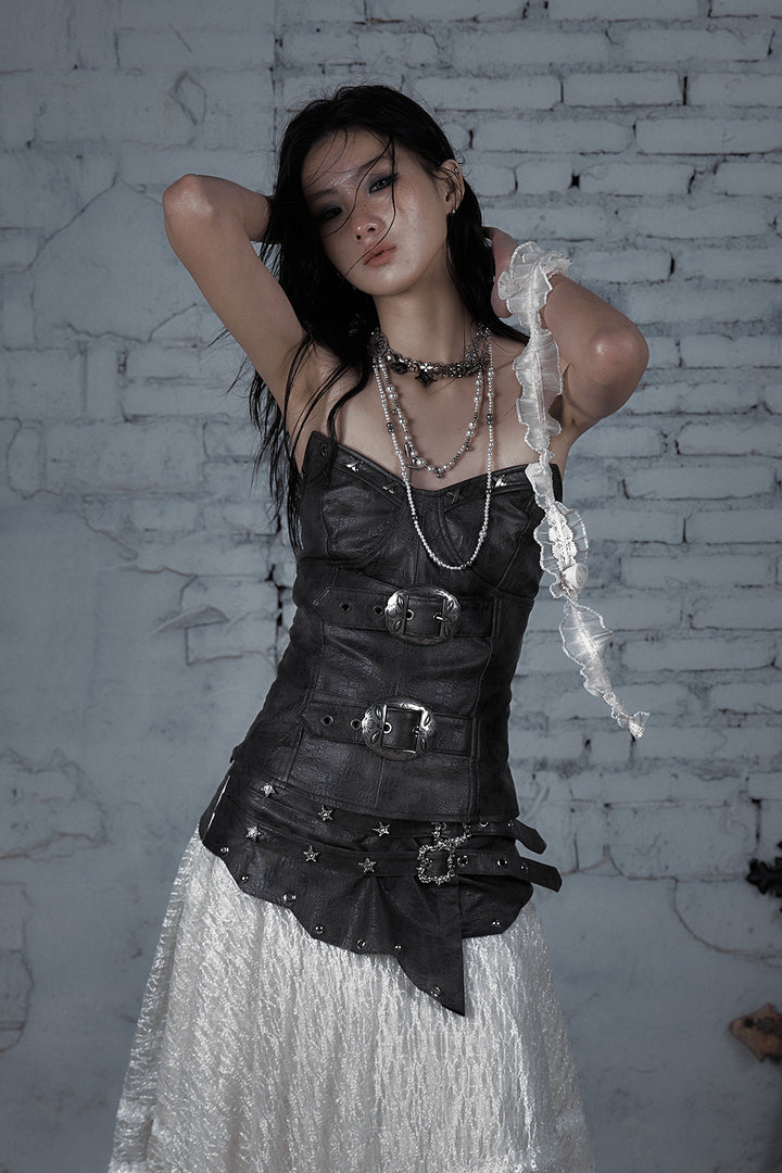 Buckled Leather Corset