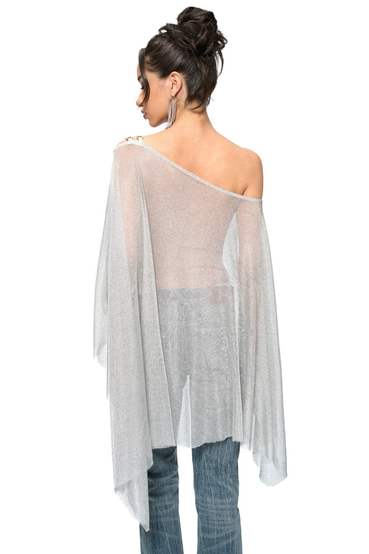 Aurora Silver Drape Top