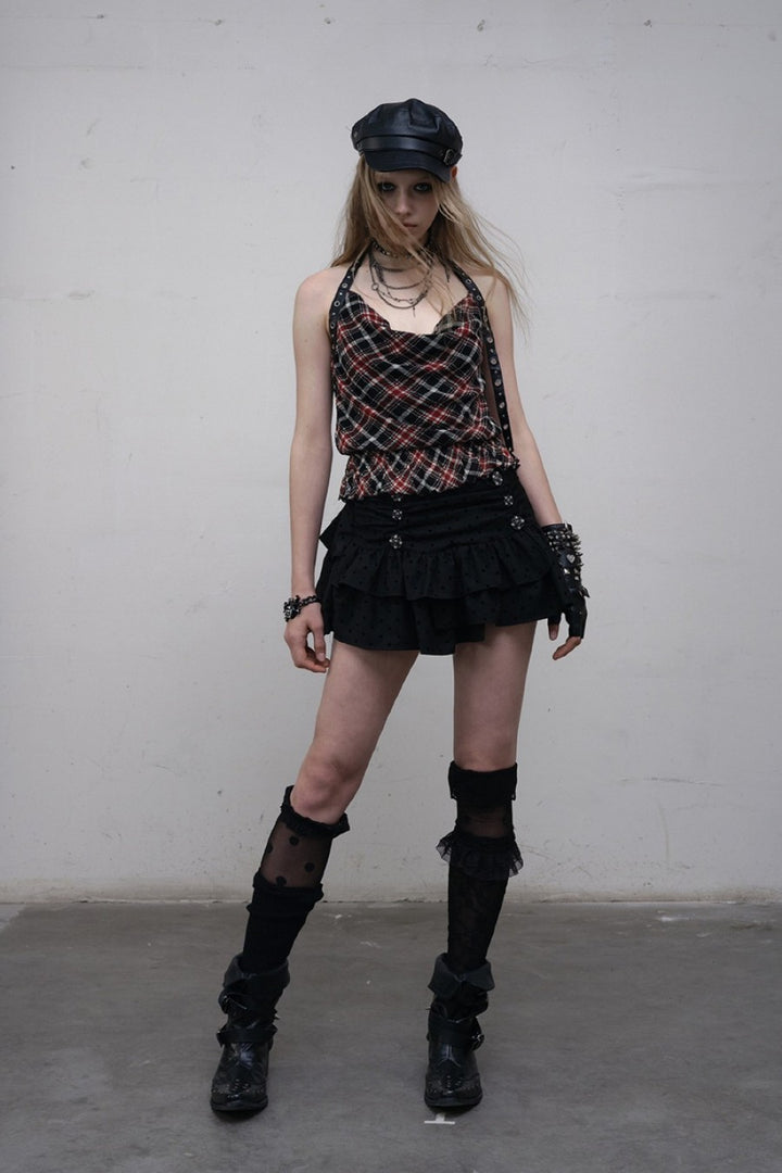 Ruffled Polka Dot Skirt
