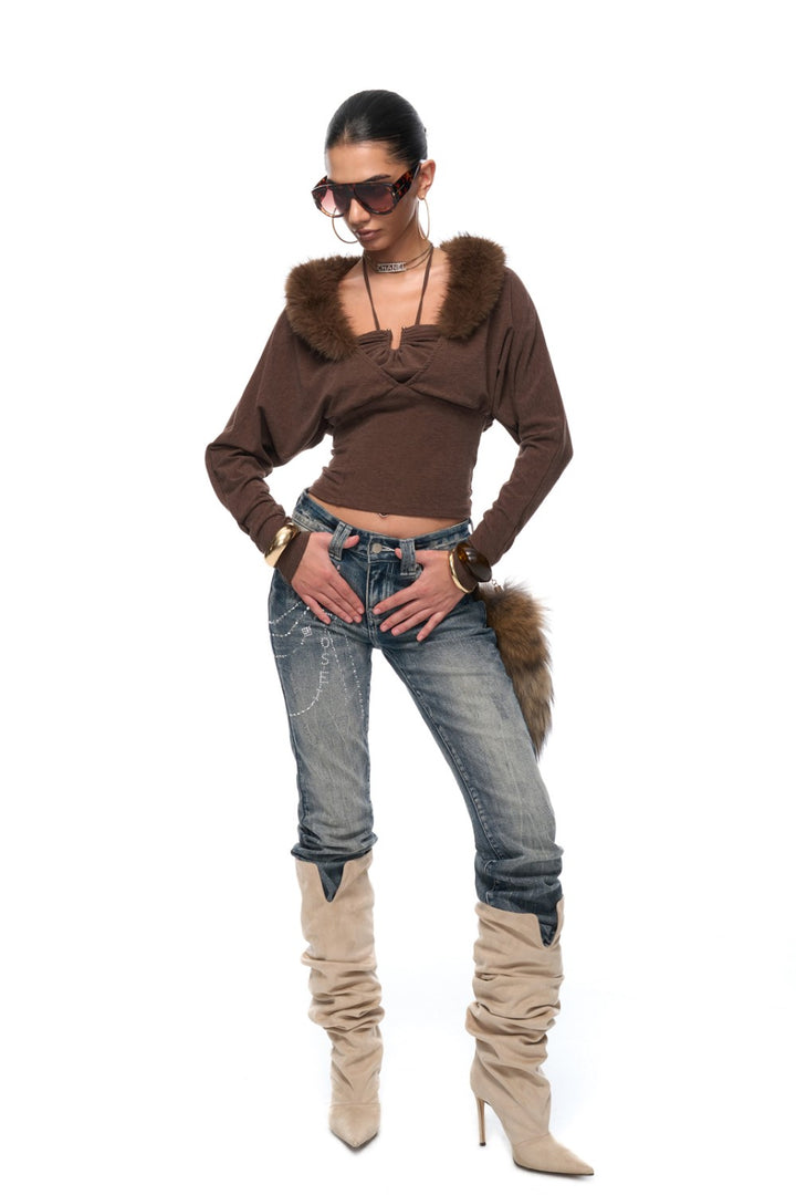 Miranda Fur Mocha Top