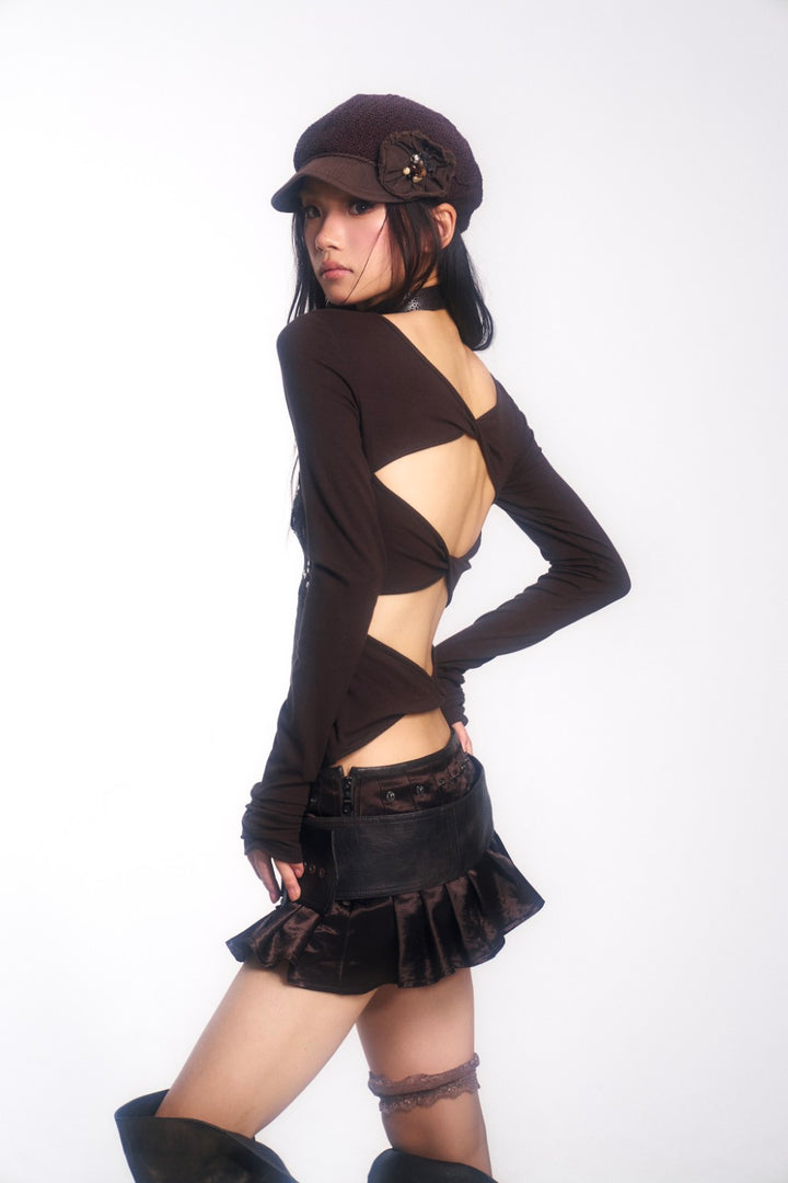 Selene Sequin Cutout Shirt