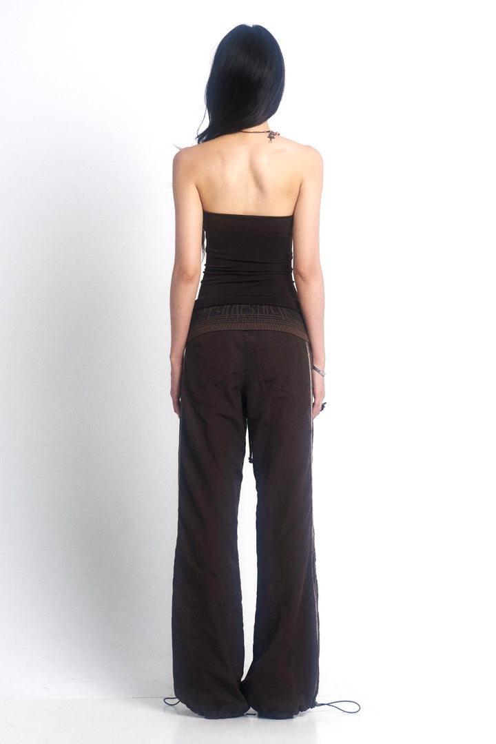 Fold-Over Striped Sweatpants