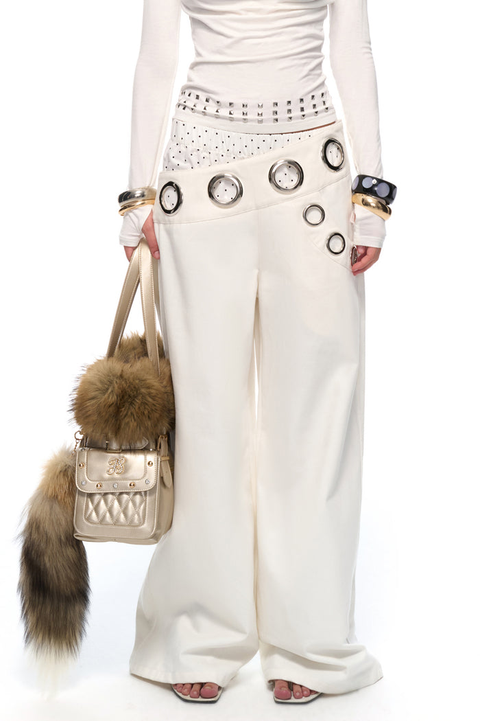 Sienna Grommet Wide-Leg Pants