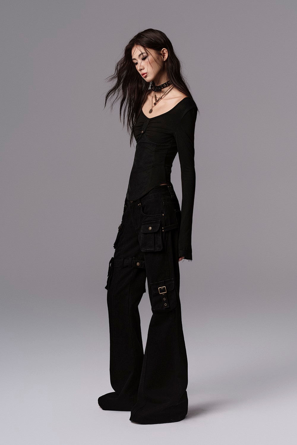 Rivet Strap Utility Trousers