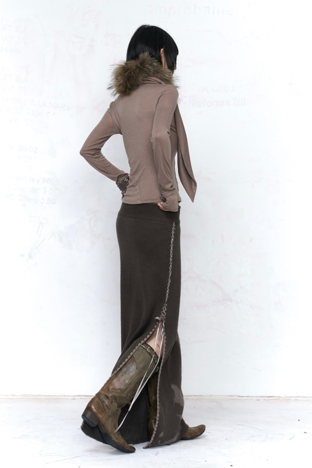 Cargo Jacquard Maxi Skirt