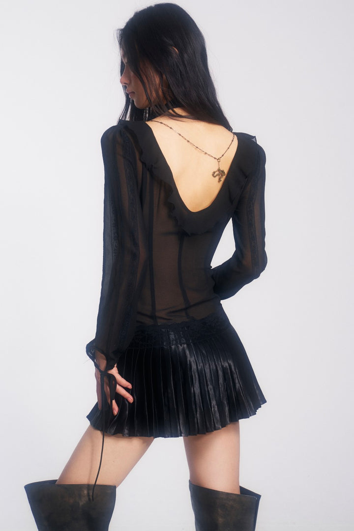 Aria Sheer Chiffon Dress