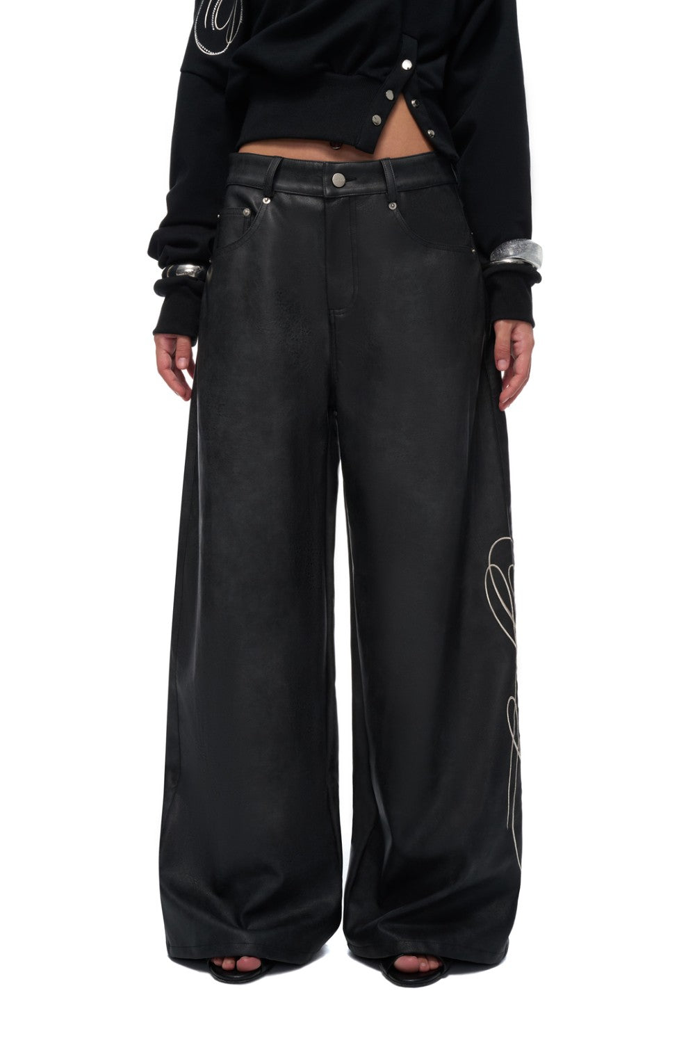 Silvercore Line Leather Pants