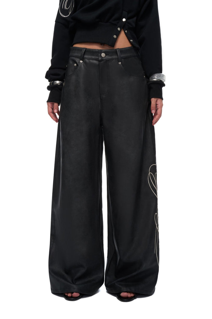 Silvercore Line Leather Pants