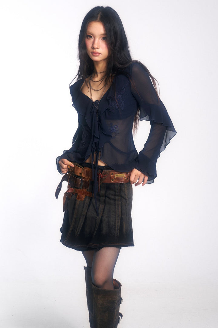 Blue Seraphine Floral Blouse