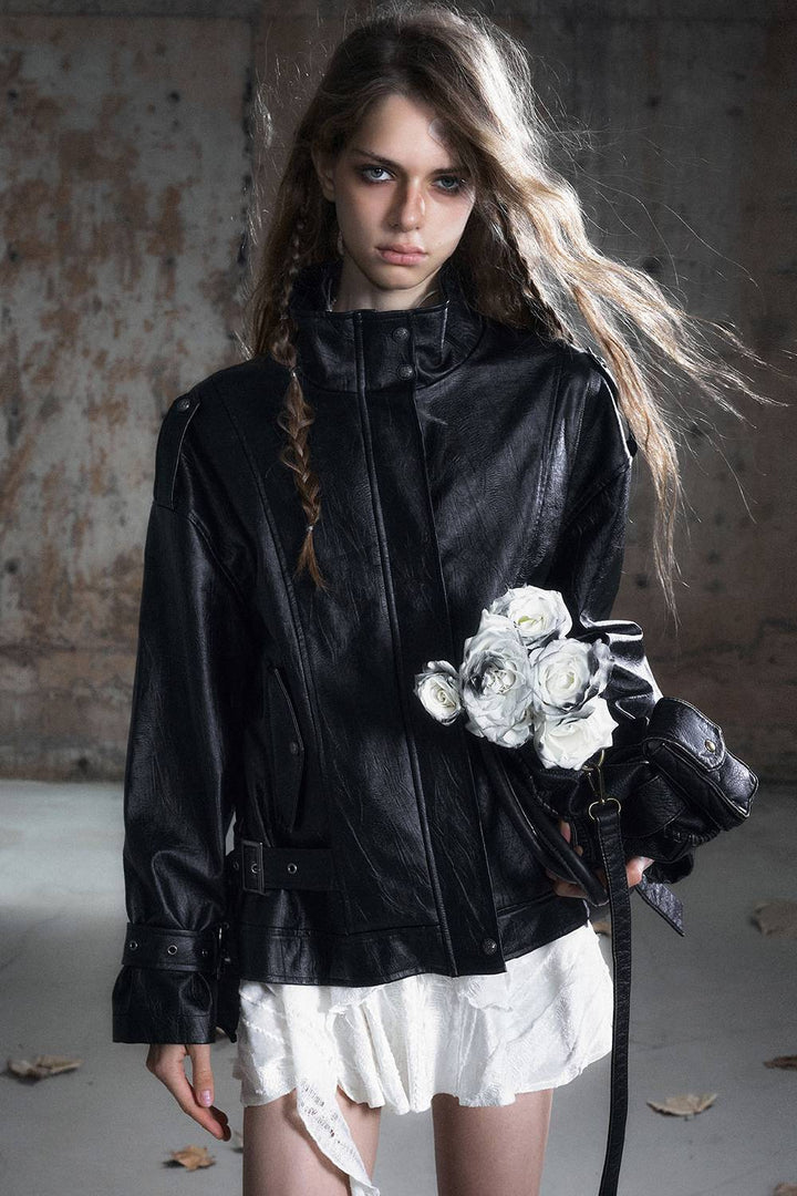 Utility Style PU Jacket