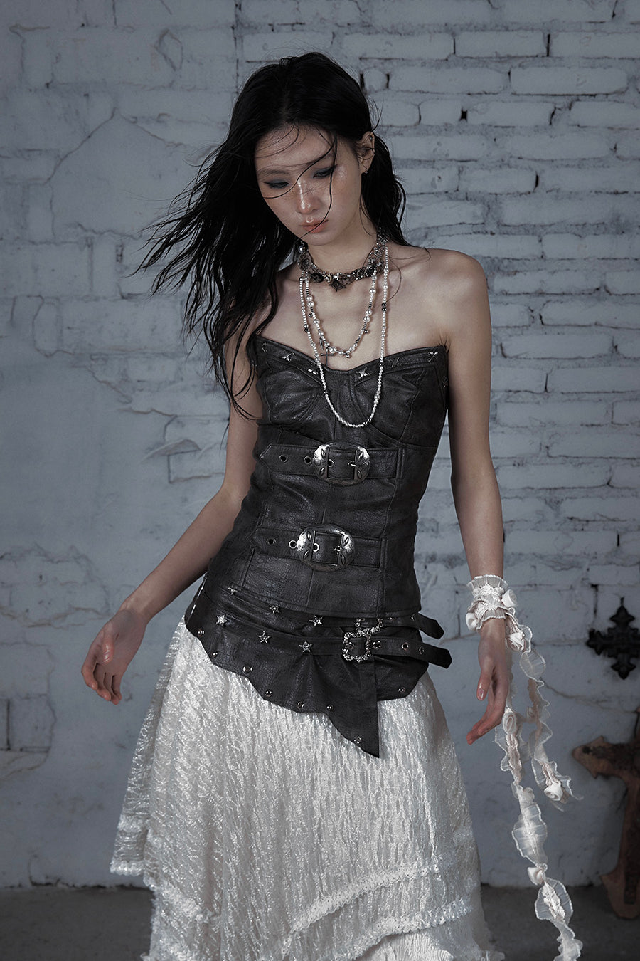 Buckled Leather Corset