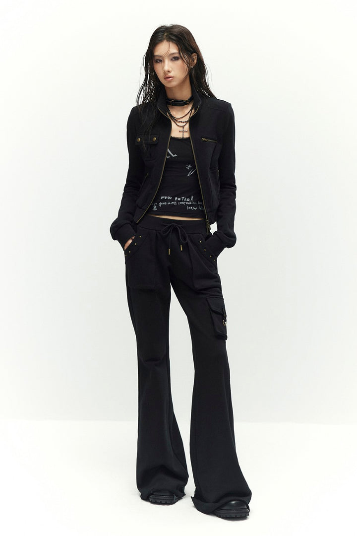 Talia Cropped Zip Sweatshirt