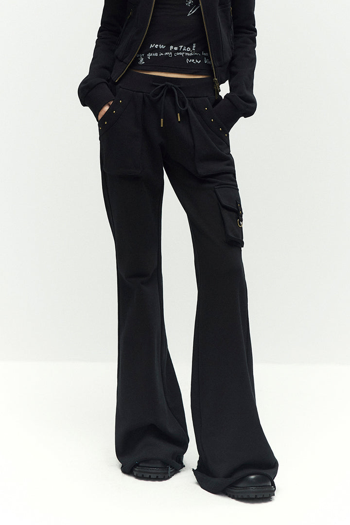 Talia Cargo Flared Sweatpants