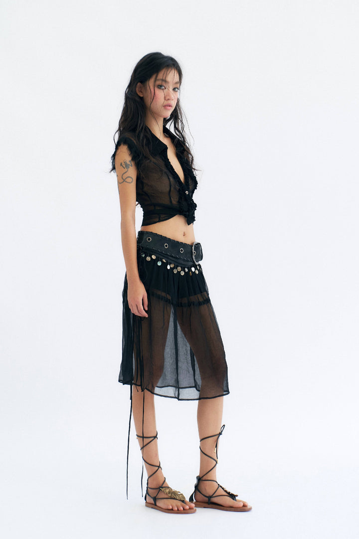 Mesh Convertible Skirt