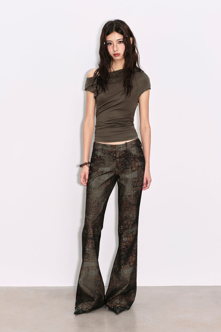 Marlen Rusted Flare Pants