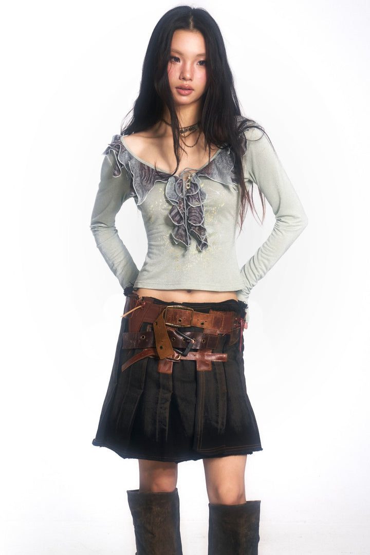 Ivy Ruffle Chainlink Shirt