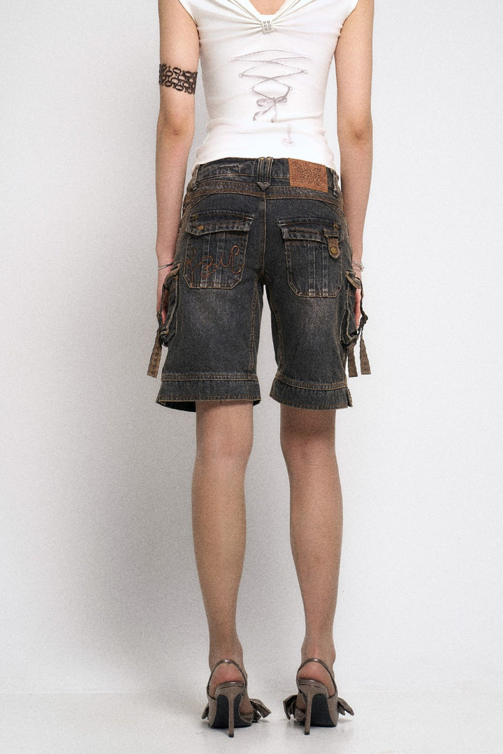 Retro Denim Cargo Jorts