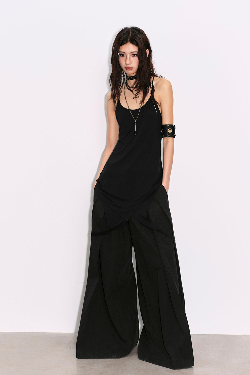 Raven Asymmetric U-Neck Dress