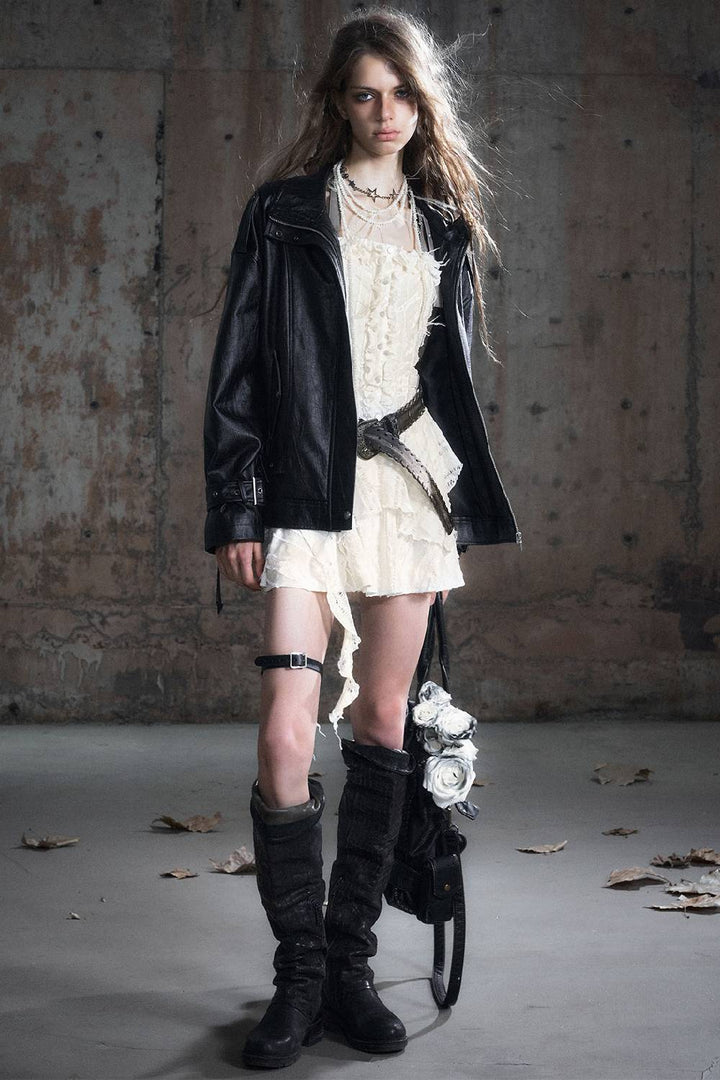 Utility Style PU Jacket