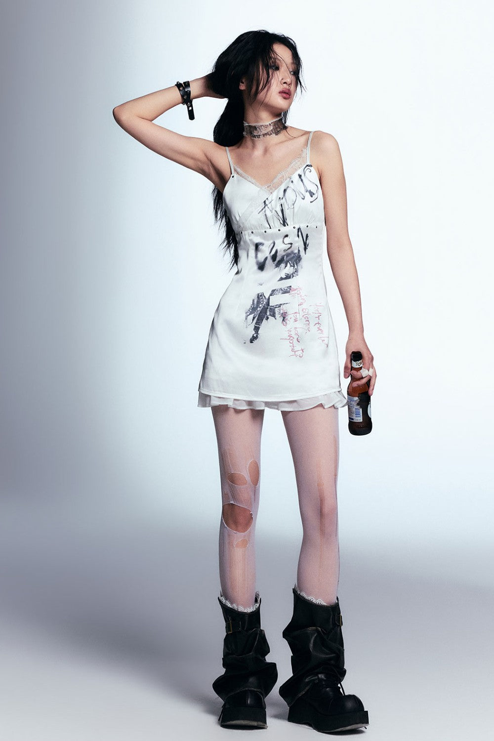 Satin Punk Cami Dress