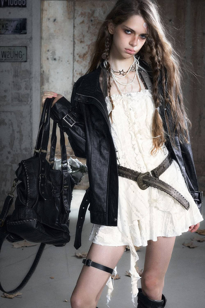 Engraved Buckle PU Belt