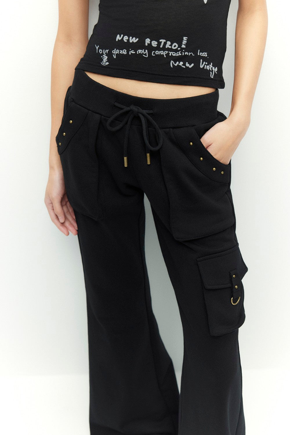 Talia Cargo Flared Sweatpants