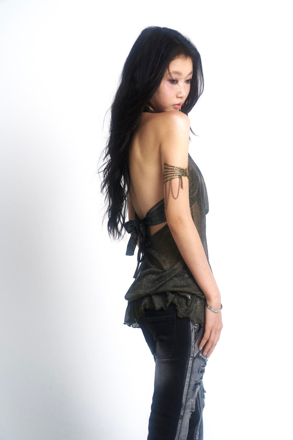 Chainlink Glimmer Halter Set